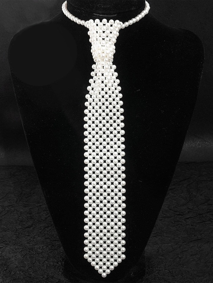 1pc Women Faux Pearl Decor Elegant Tie For Party | SHEIN