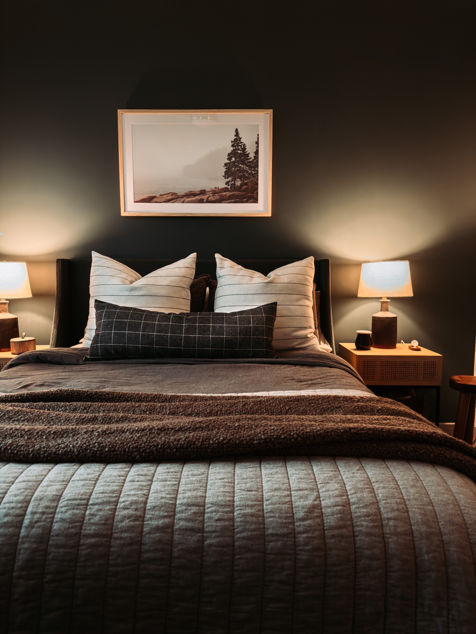 The heavily requested bedroom and bedding links! The perfect masculine bedding for a dark and earthy and modern oasis. 

#LTKmens #LTKhome #LTKFind