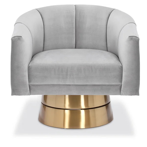 Lafrance Velvet Swivel Barrel Chair | Wayfair North America