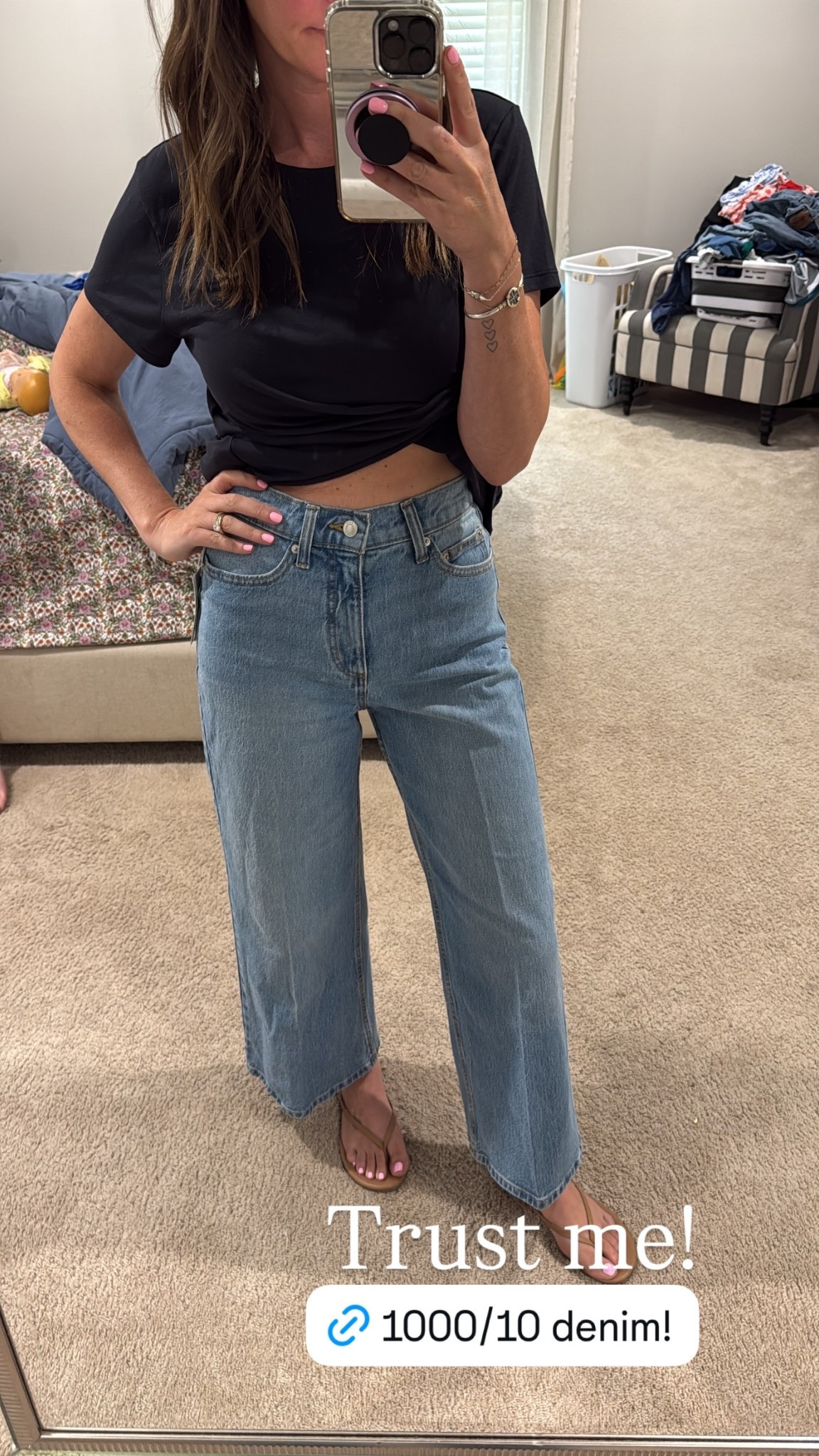 Trust me! Such a good Walmart find! Quality denim for $20!

Wearing 2