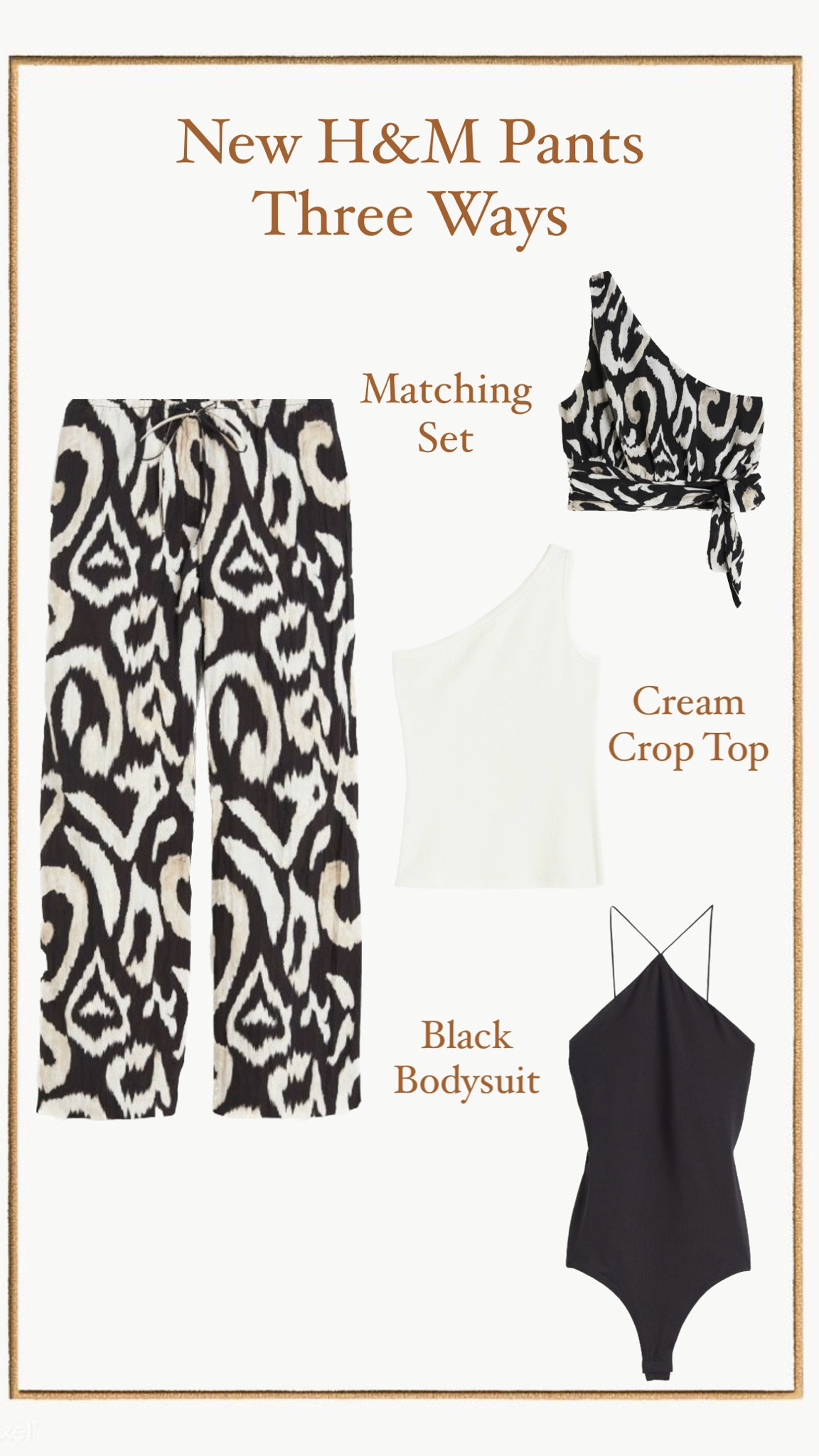 New summer edit from H&M! Loving these pants - perfect light weight for summer. You can do solids, or a matching set. So many ways to style. 

Summer outfit, vacation outfit, matching set, one shoulder, bodysuit

#LTKtravel #LTKunder50 #LTKSeasonal