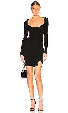ALL THE WAYS Naomi Sweetheart Knit Dress in Black from Revolve.com | Revolve Clothing (Global)