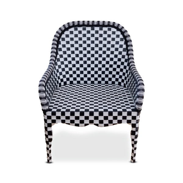MacKenzie-Childs Gambit Check Outdoor Accent Chair | MacKenzie-Childs