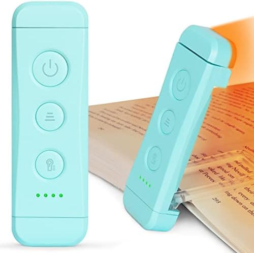 Glocusent USB Rechargeable Book Light for Reading in Bed, Portable Clip-on LED Reading Light, 3 Ambe | Amazon (US)