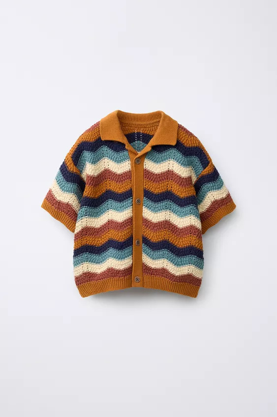 CROCHET KNIT SHIRT | Zara US