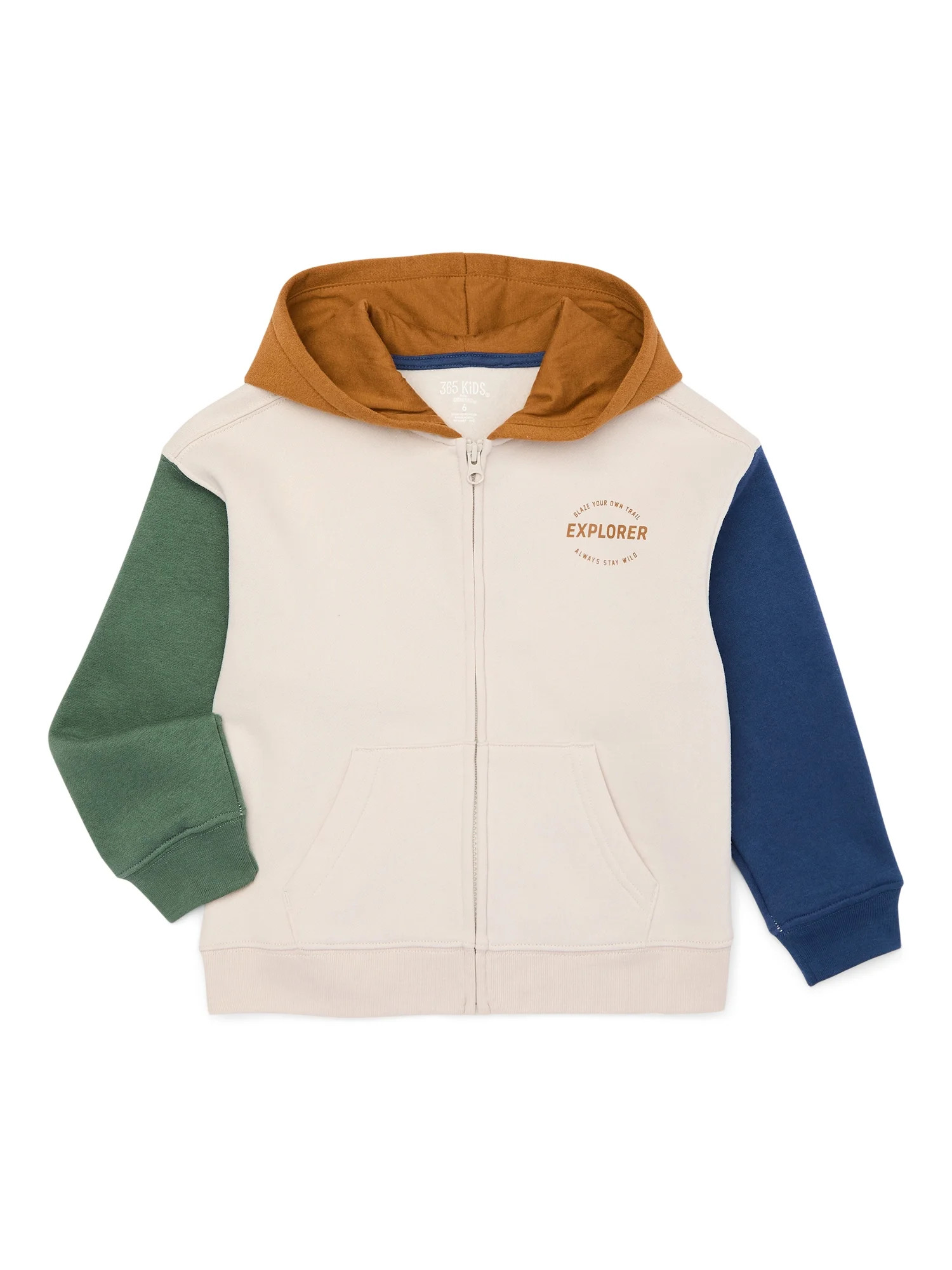 365 Kids by Garanimals Boys Colorblock Hoodie with Long Sleeves, Sizes 4-10 | Walmart (US)