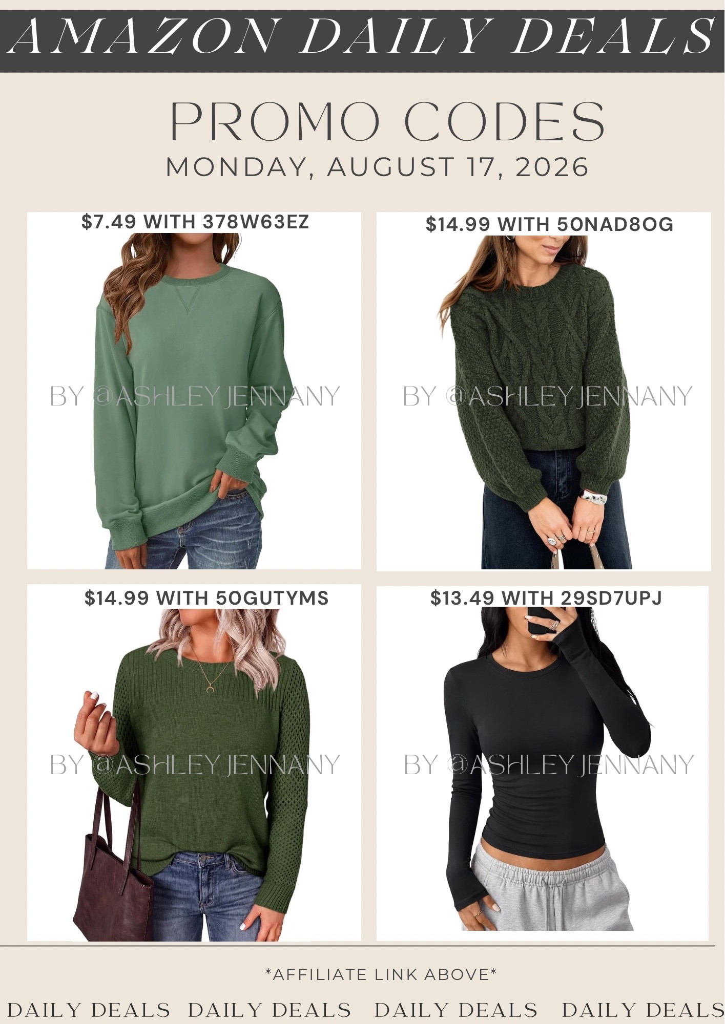 Amazon deals

#LTKSaleAlert #LTKMidsize #LTKSeasonal