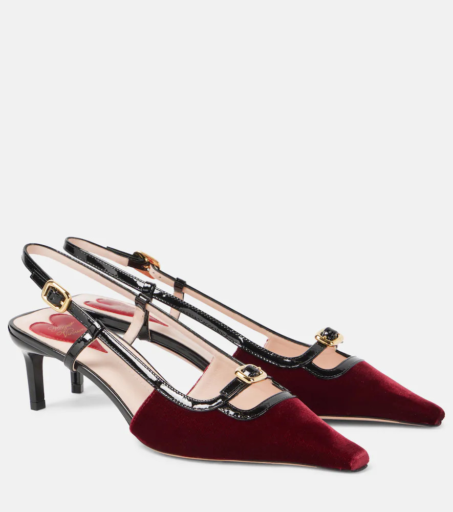 Roger Vivier Slingback-Pumps Viv’ Canard 55 aus Samt | Mytheresa (DACH)