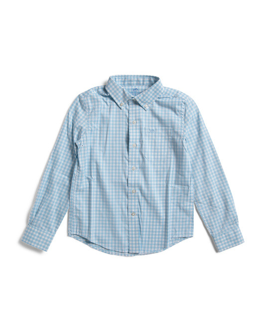 Boys Long Sleeve Hartwell Plaid Sport Shirt | TJ Maxx