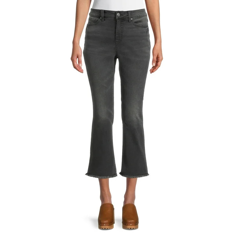 Time and Tru Women's Kick Boot Crop Jeans | Walmart (US)
