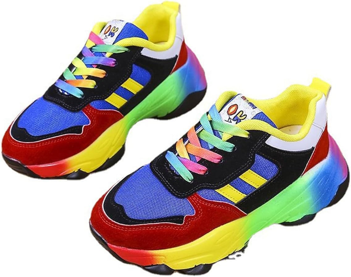 2023 New Orthopedic Shoes Rainbow Sneakers - Slip On Air Cushion Walking Shoes with Arch Support,... | Amazon (US)