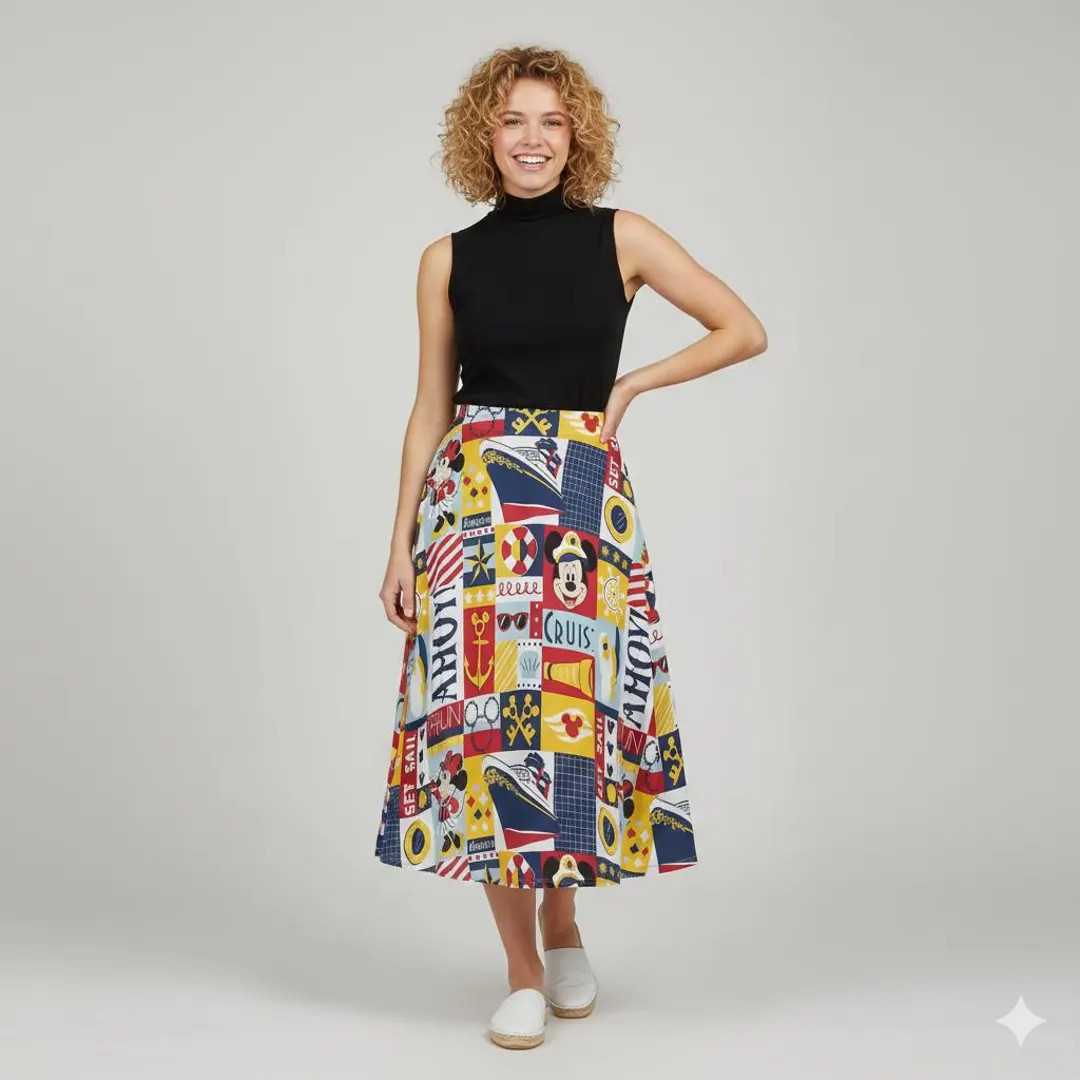 Disney Cruise Long Maxi Skirt With Pockets, | Etsy (US)