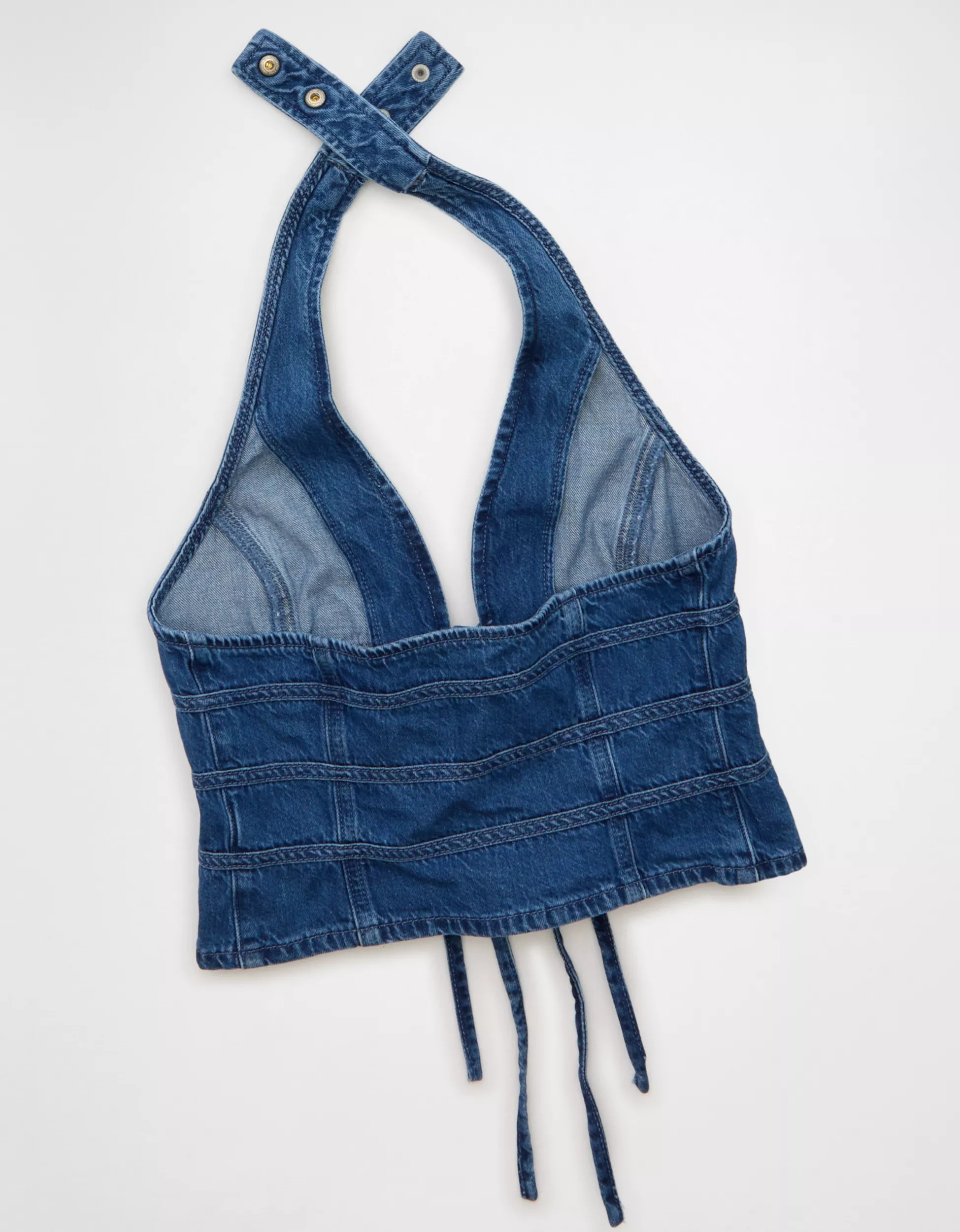 AE Denim Bow-Front Vest | American Eagle Outfitters (US & CA)