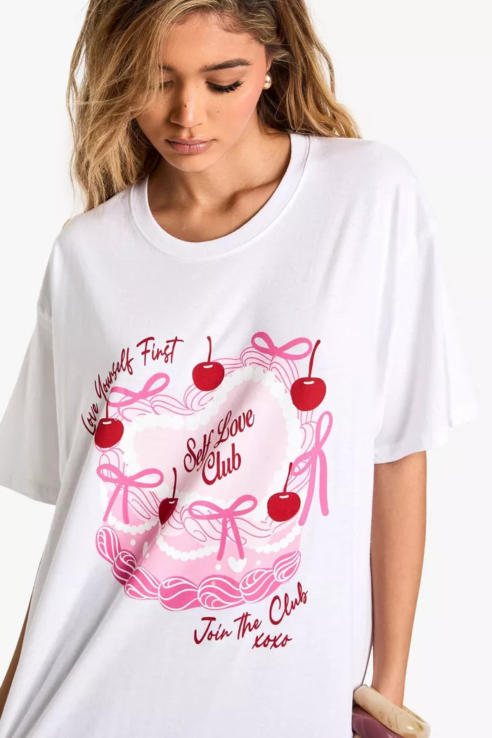 Self Love Club Oversized T-shirt | Boohoo.com (UK & IE)