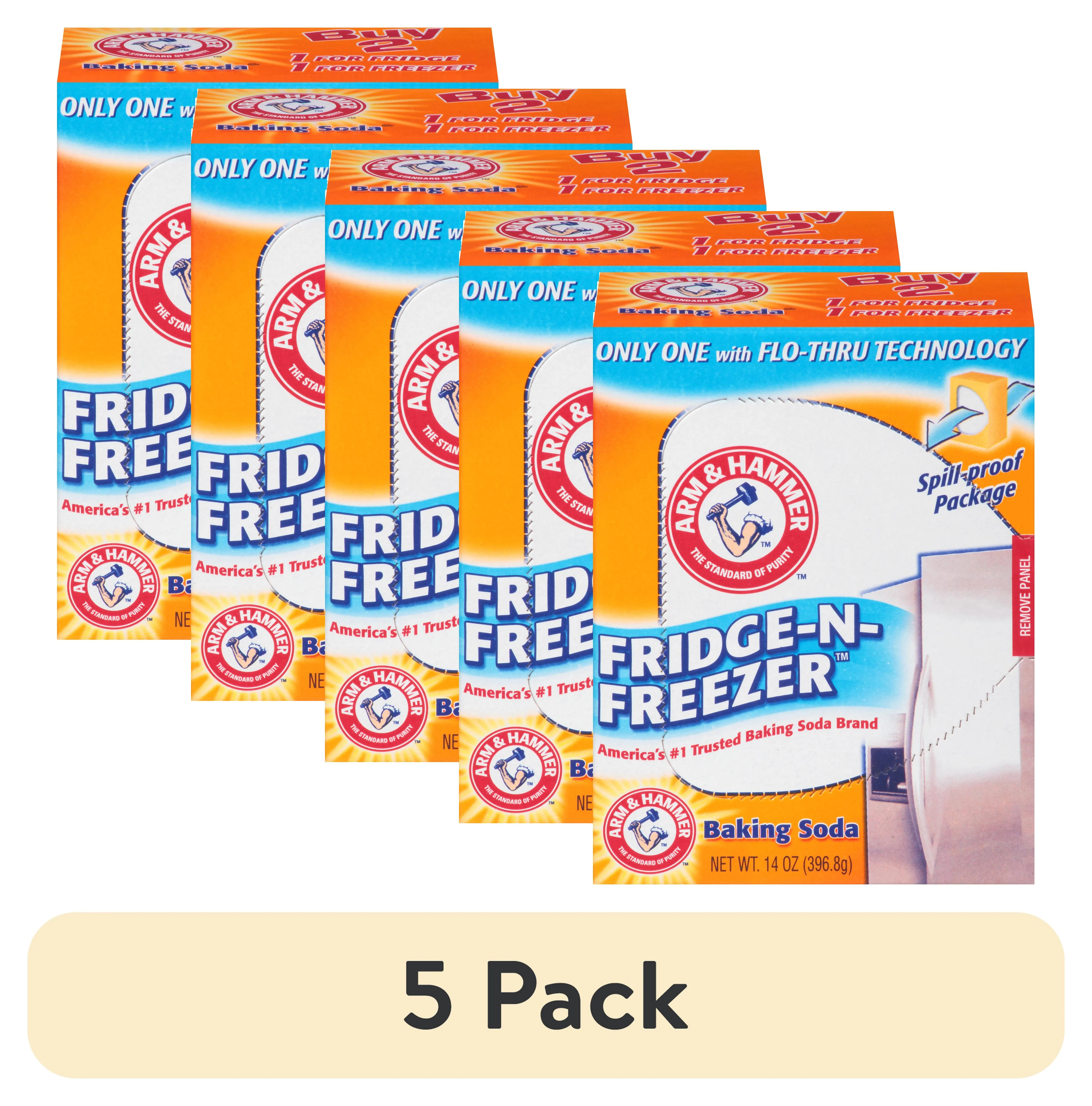(5 pack) ARM & HAMMER Baking Soda Fridge-n-Freezer Odor Absorber, 14 oz Box | Walmart (US)