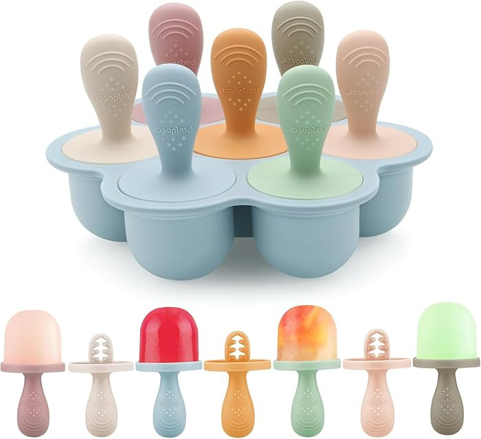 PandaEar Silicone Popsicle Molds for Toddlers, Mini Breastmilk & Fruit Juice Freezer Mold with St... | Amazon (US)