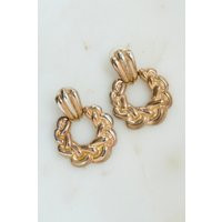 Vintage Gold Plated Door Knocker Earrings - Doorknocker | Etsy (US)