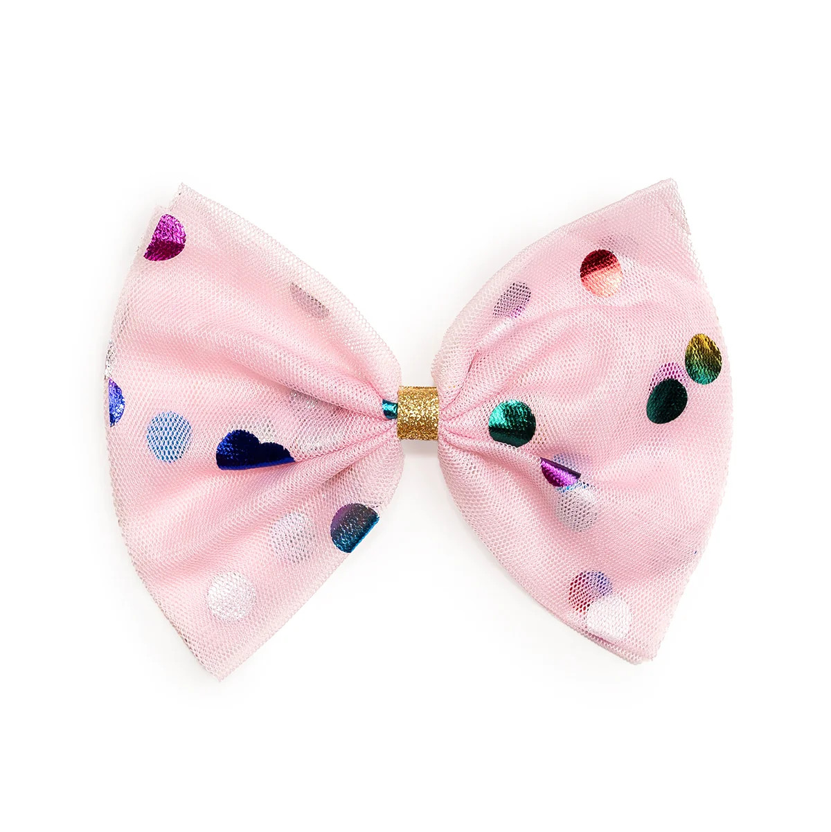 Pink Confetti Tulle Bow Clip | Sweet Wink