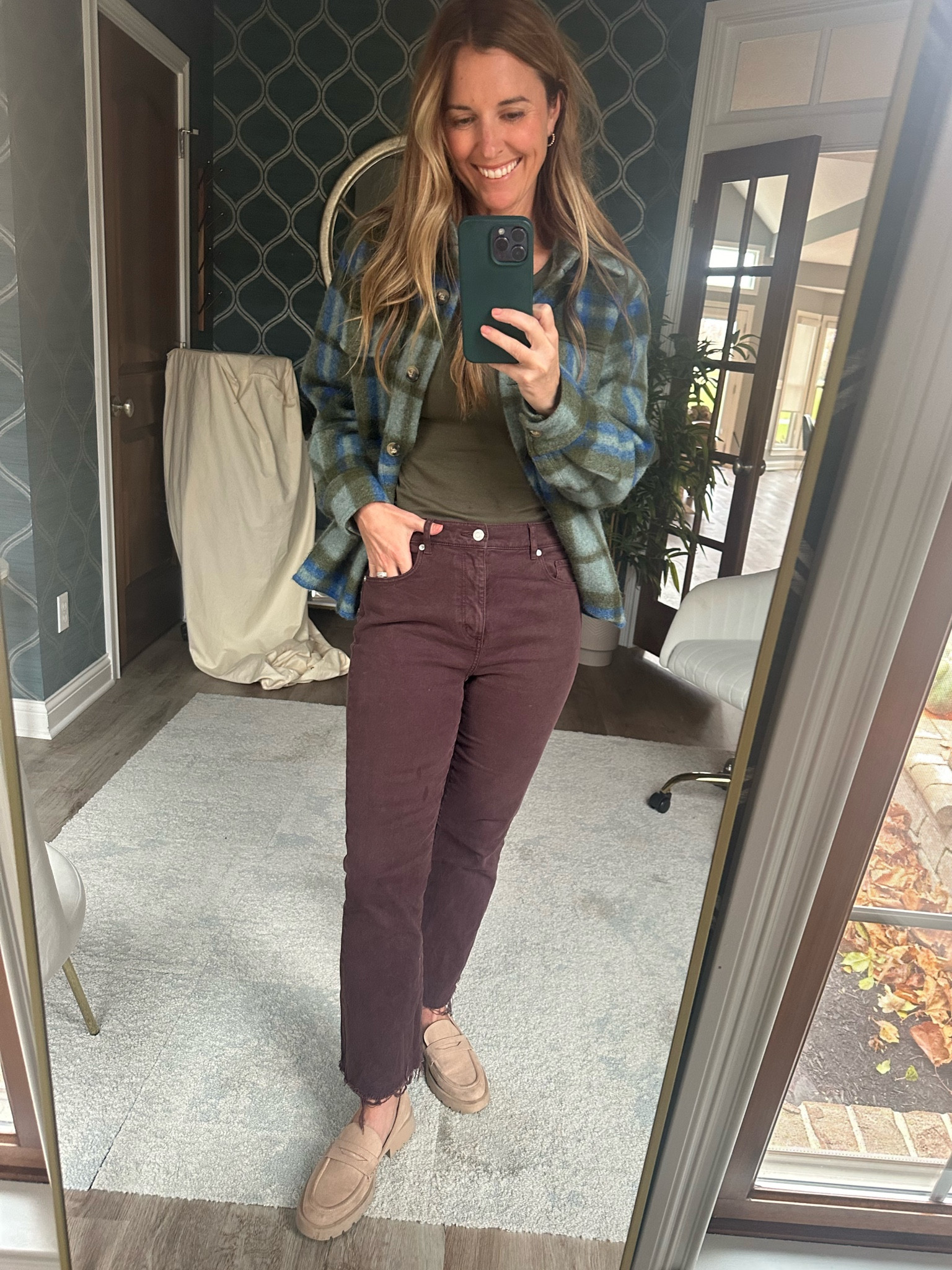 Wearing the best fall LOFT pants with the shacket today! 🍁 These pants are 50% off. Love them! 

#LTKStyleTip #LTKBeauty #LTKFindsUnder100