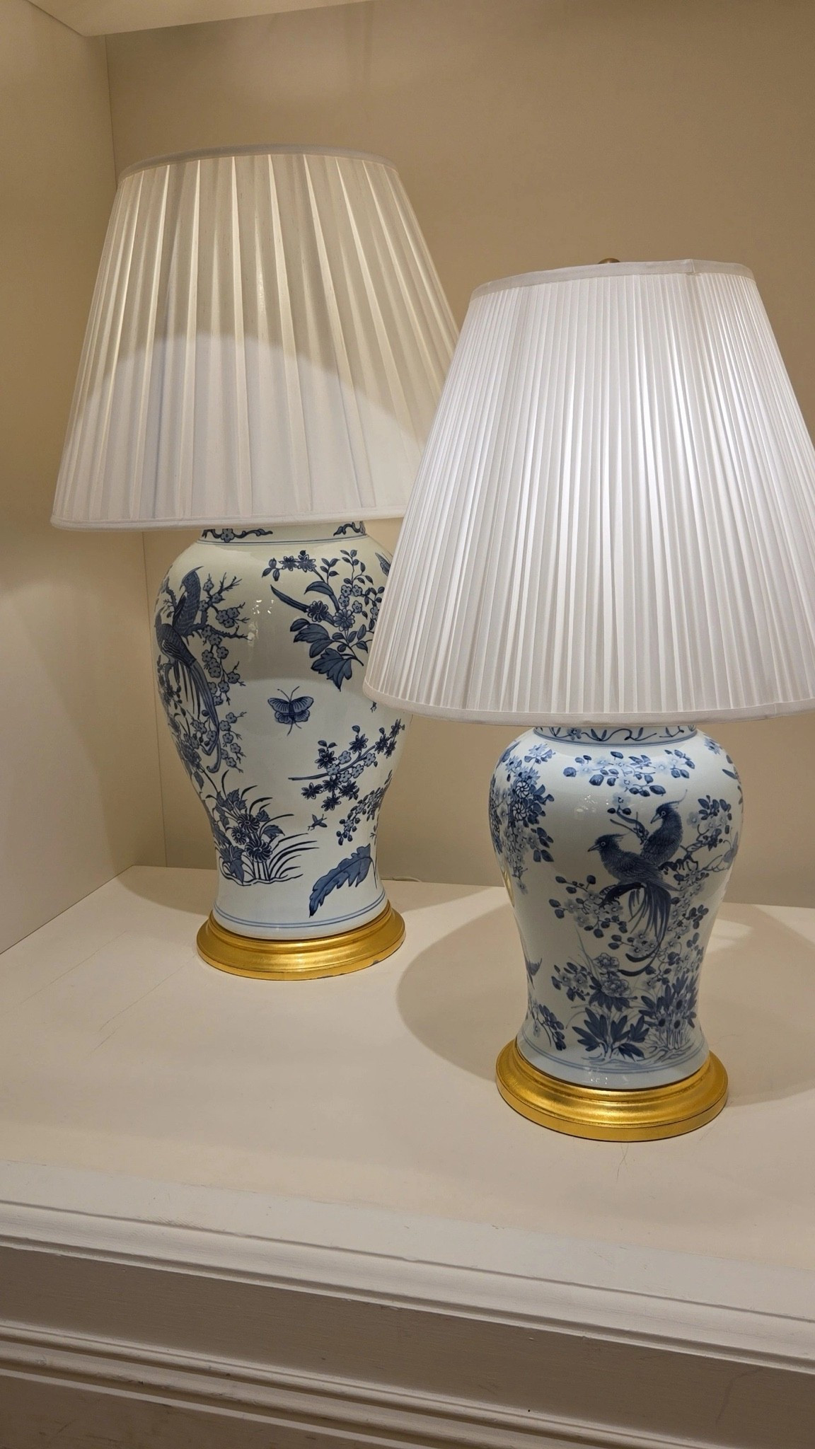 Ralph Lauren Blue, and white table lamp, pleated shade, brass, living room, entry, bedroom, French, modern, coastal.

#LTKHome