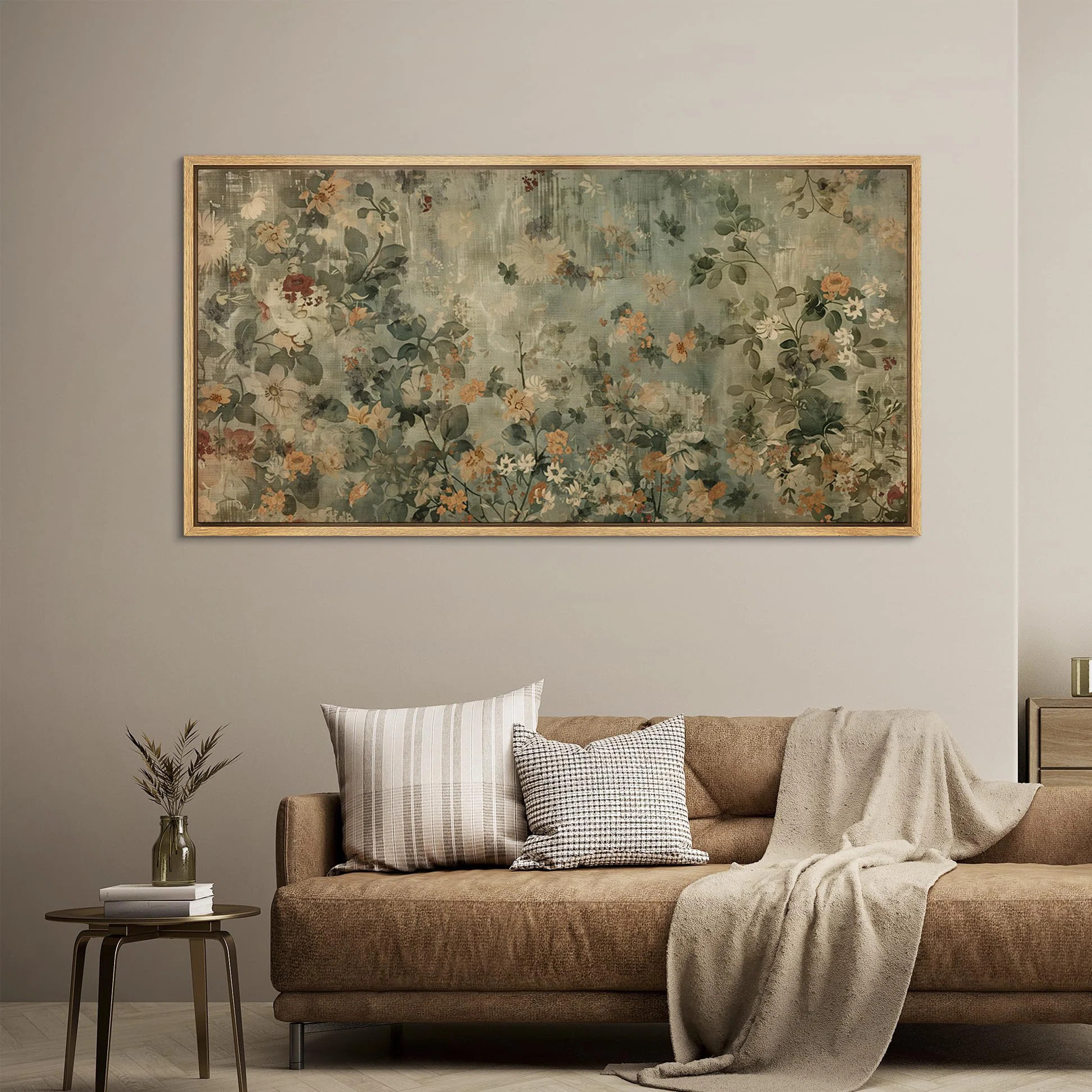 Minimalist Ink Branches Antique Retro Decor Extra Large Artwork Print Wall Art Bedroom | Wayfair North America