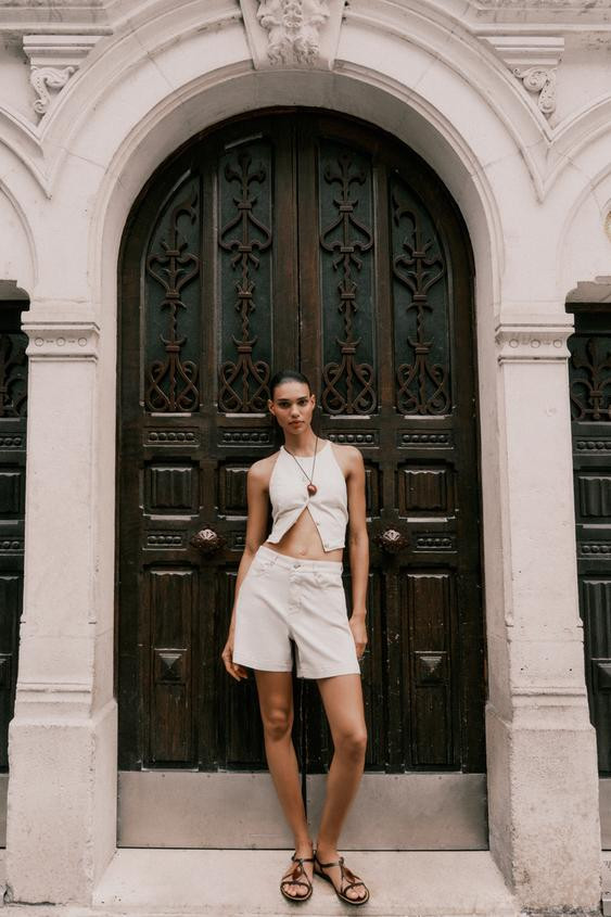 Z1975 SHORT DENIM VEST | Zara US