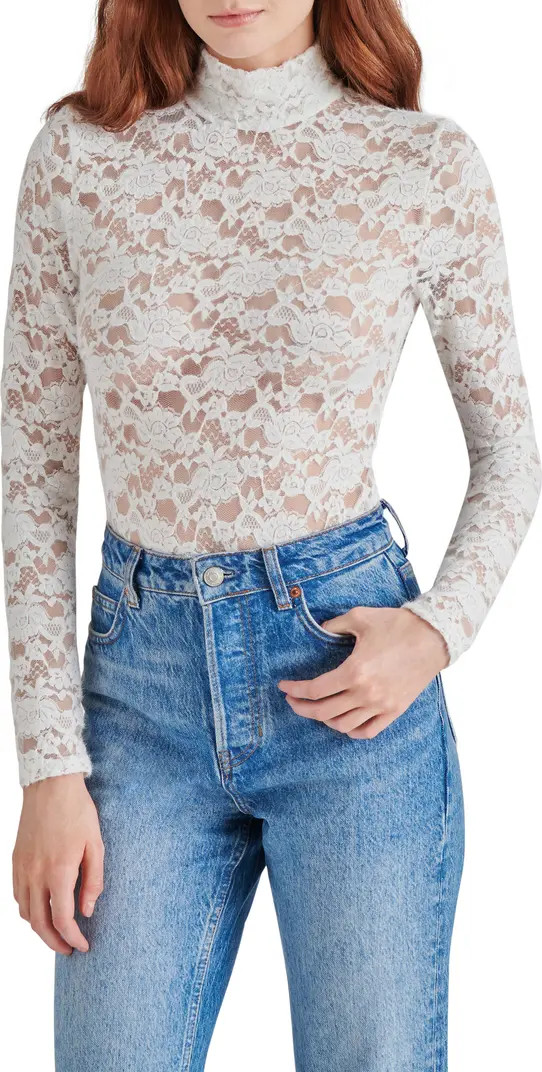 Steve Madden Cassi Lace Long Sleeve Bodysuit | Nordstrom | Nordstrom