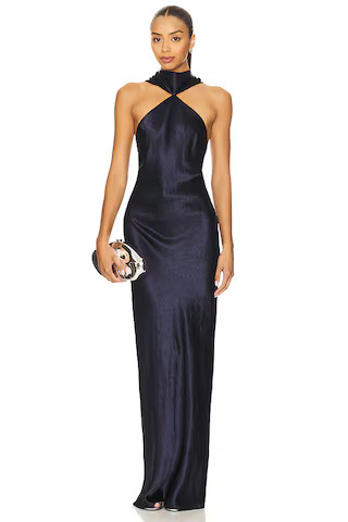 Amanda Uprichard Ashton Maxi Dress in Navy from Revolve.com | Revolve Clothing (Global)