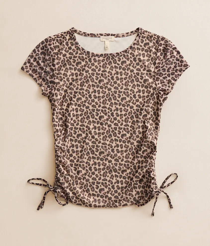 Girls - Cheetah Mesh Top | Buckle