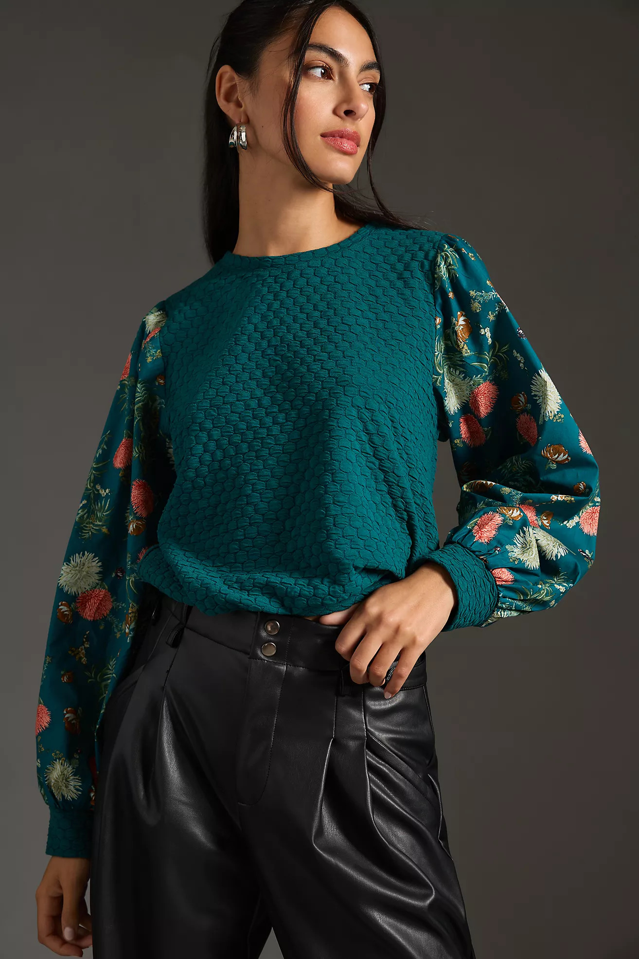 Porridge Textured Sweatshirt | Anthropologie (US)