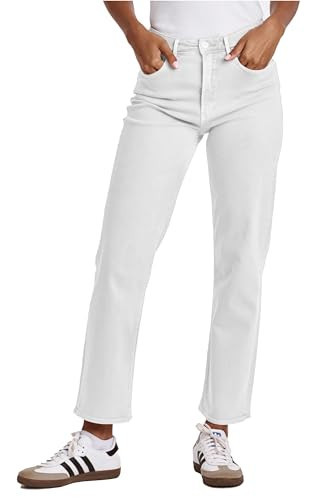 DEAR JOHN 90S Straight Leg Jean Women's Jeans High Rise Straight Leg Ankle - White - 29 | Amazon (US)