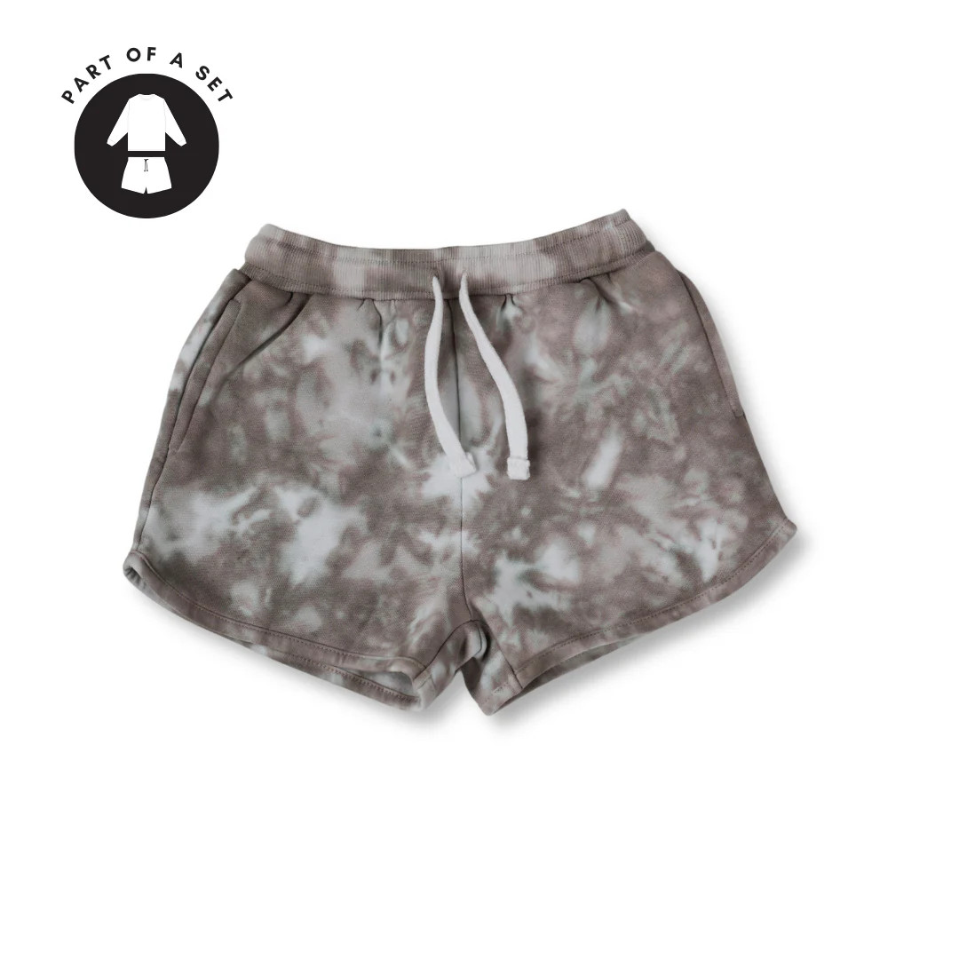 COTTON TIE-DYE SHORTS // TAUPE | Young and Rad