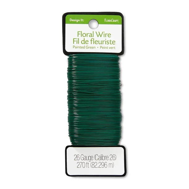 FloraCraft 26 gauge Floral Wire 270 feet Green | Walmart (US)