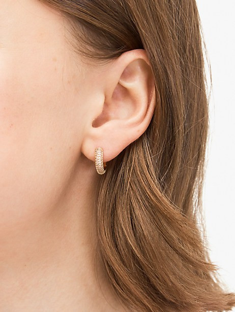 brilliant statements pavé mini hoops | Kate Spade (US)