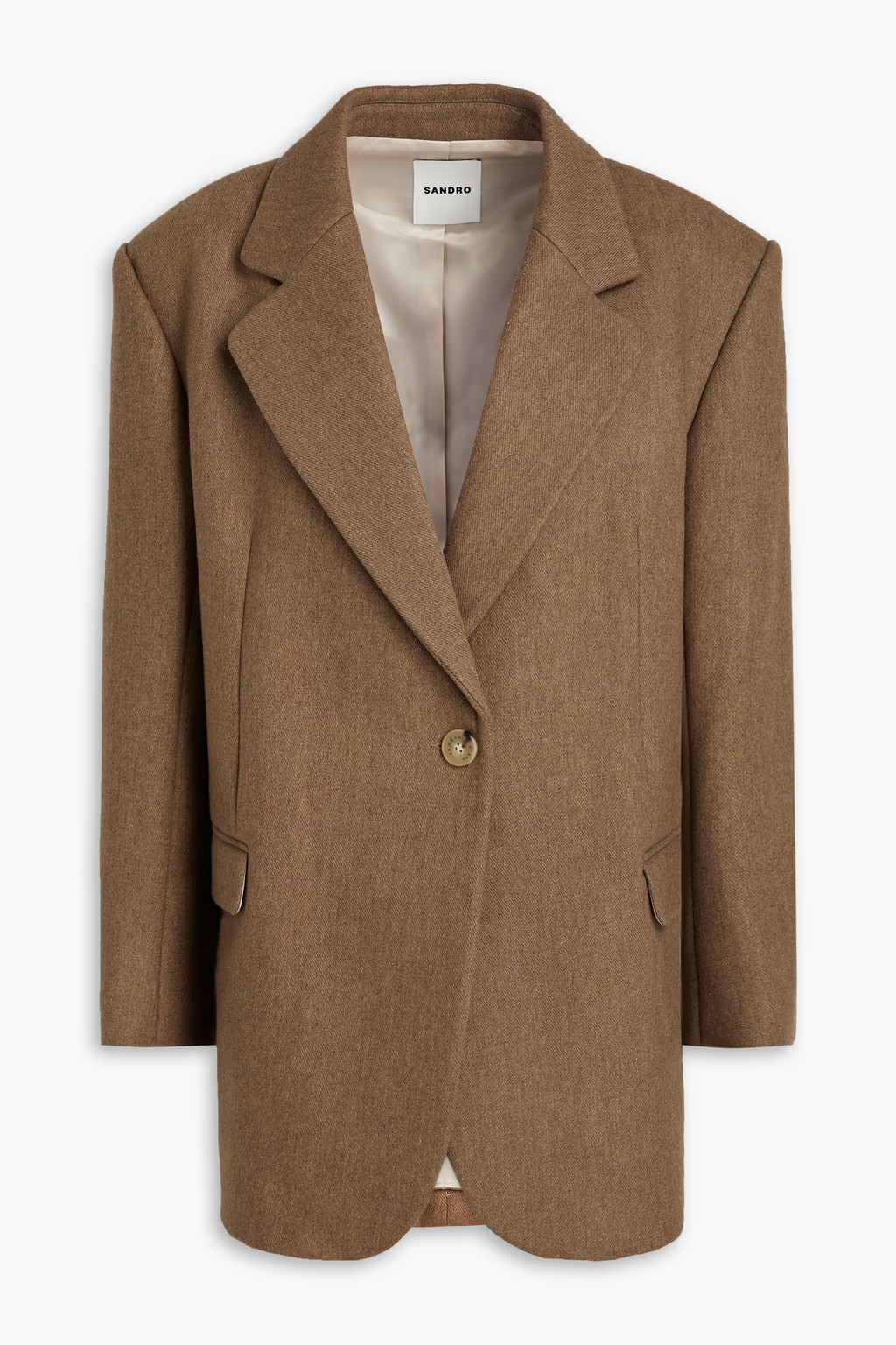 Brown Meg wool-blend blazer | SANDRO | THE OUTNET | The Outnet (UK and Europe)