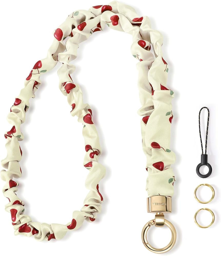 Stretchy Scrunchie Lanyard for ID Badges – Cute Neck Lanyard for Keys | Retractable Keychain Ho... | Amazon (US)
