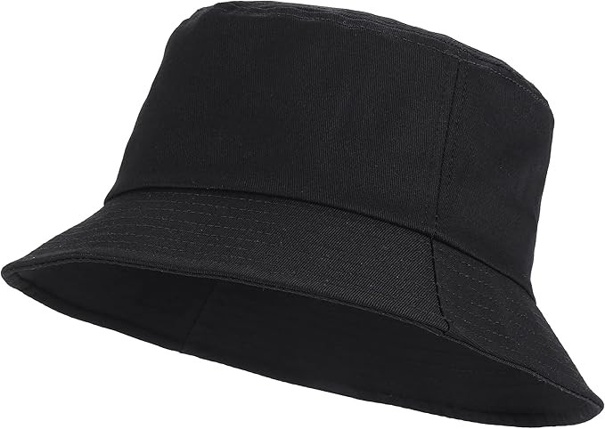 Umeepar Unisex Cotton Packable Bucket Hat Sun Hat Plain Colors for Men Women | Amazon (US)