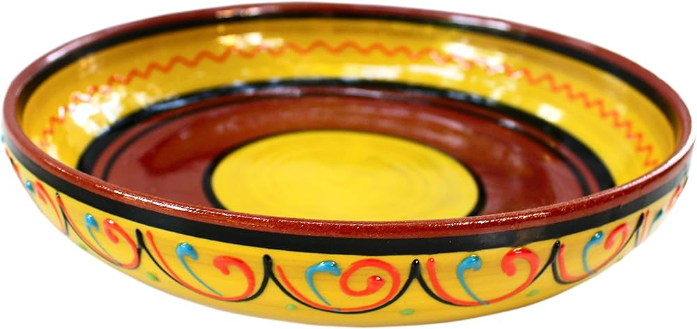 Cactus Canyon Ceramics Spanish Terracotta Small Serving Dish, Yellow | Amazon (US)
