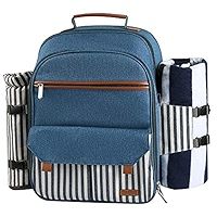 Sunflora Picnic Backpack for 4 Person with Blanket Picnic Basket Set for 2 with Insulated Cooler ... | Amazon (US)