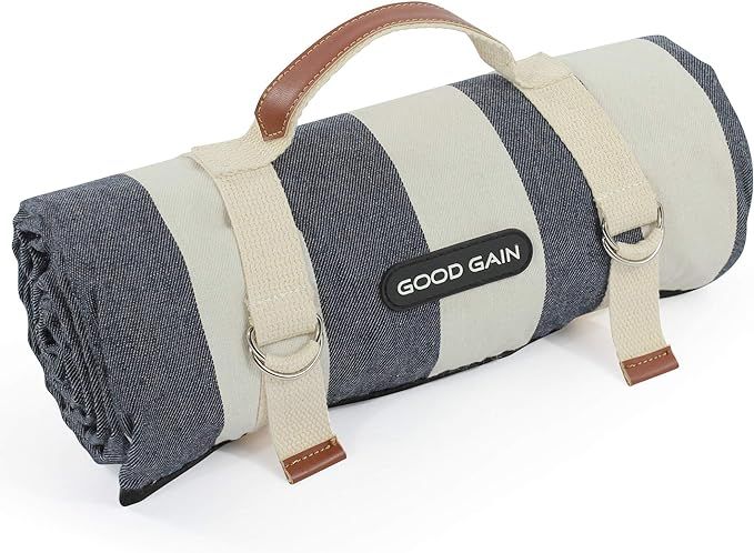 G GOOD GAIN Waterproof Picnic Blanket Portable with Carry Strap for Beach Mat or Family Outdoor C... | Amazon (US)