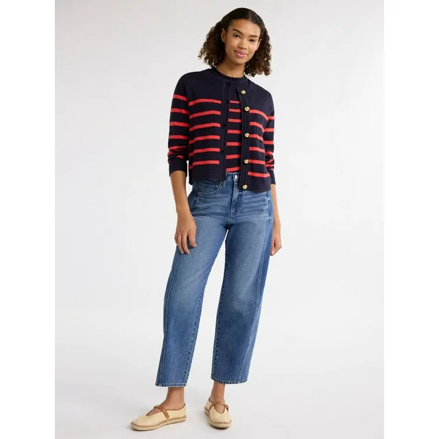 Free Assembly Women’s Pocket Cardigan Sweater with Long Sleeves, Midweight, Sizes XS-XXXL | Walmart (US)