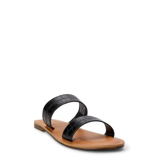 Time and Tru Women's Two Band Sandals | Walmart (US)