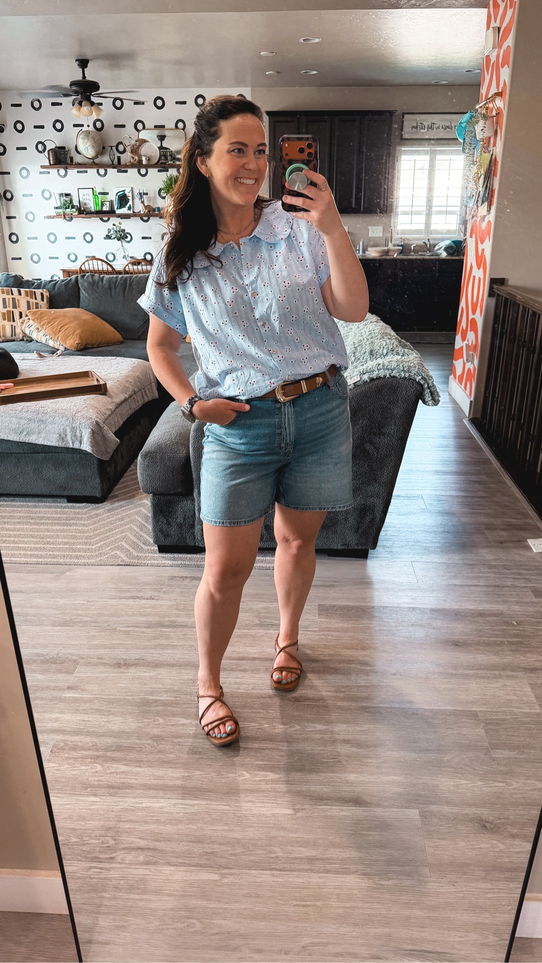 Still on the fence about this one but also… it’s freakin cute though 😂 The blue floral eyelet top giving cottage core vibes and I think I would have loved it even more in white… but here we are!! Light wash denim shorts, brown strappy sandals, brown belt… easy summer look 🥰

Top XL 
Shorts 16 @American Eagle Outfitters 

Size 14/16 | L/XL | 5’9

eyelet top outfit midsize, blue eyelet blouse XL, denim shorts size 16 midsize, light wash shorts outfit, cottage core outfit midsize, summer top midsize, Amazon eyelet top, brown strappy sandals outfit, casual summer look size 14, denim shorts and sandals

#LTKTall #LTKWorkwear #LTKMidsize