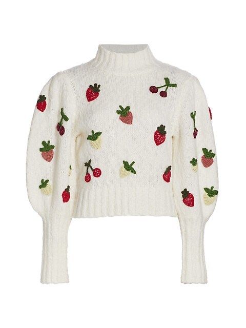 Reese Crochet Applique Fruit Sweater | Saks Fifth Avenue