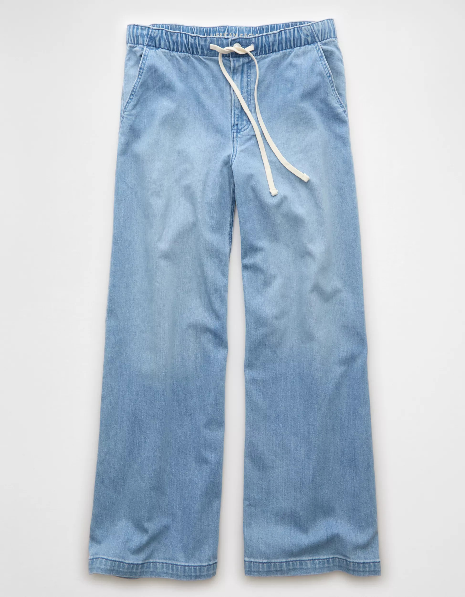 AE Dreamy Drape Low-Rise Ultra Wide-Leg Pull-On Jean | American Eagle Outfitters (US & CA)