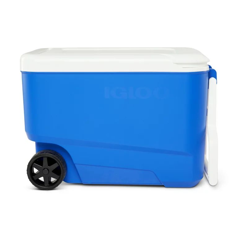 Igloo 38 QT. Hard-Sided Ice Chest Cooler with Wheels, Blue | Walmart (US)