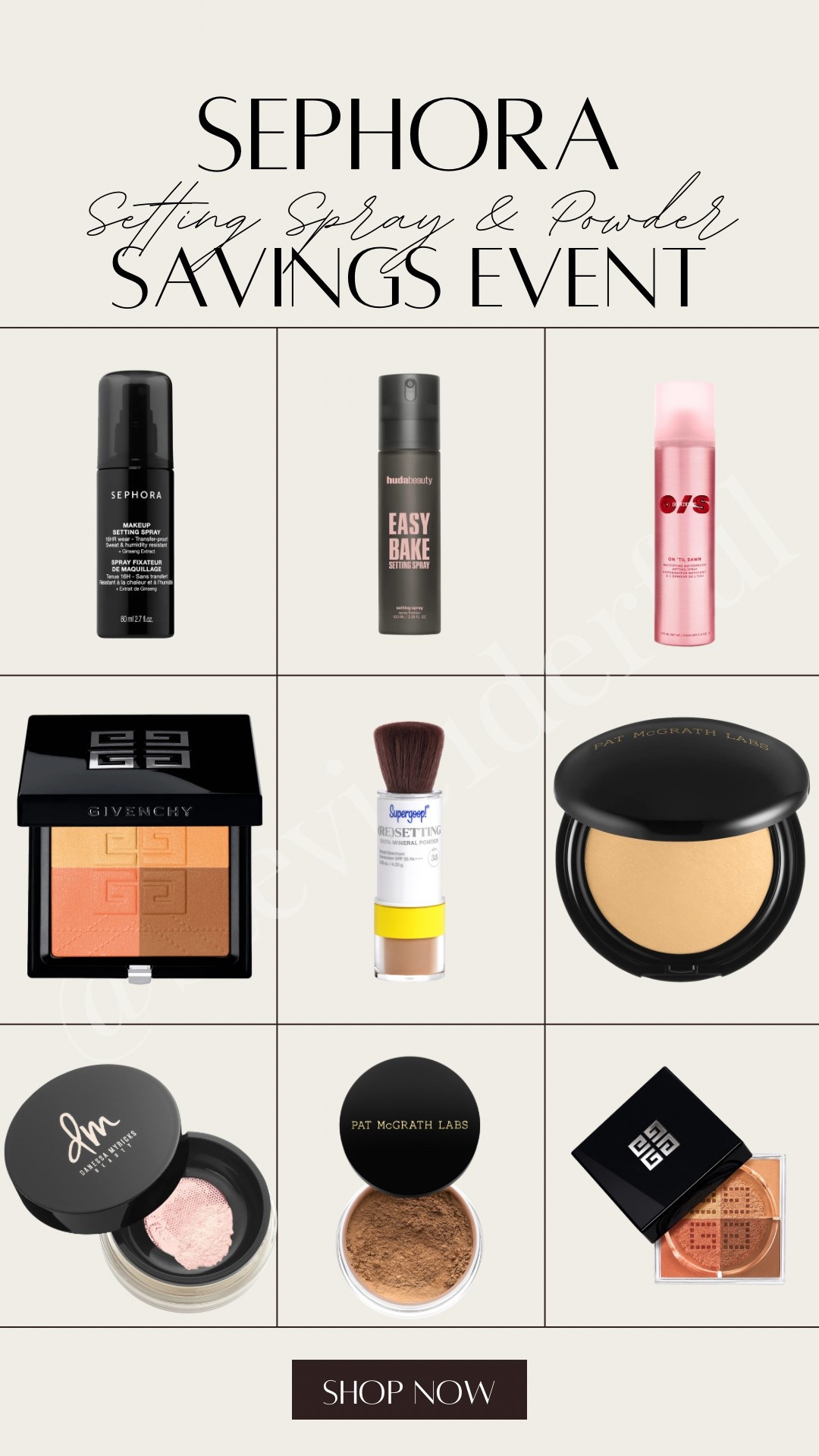 Setting spray and powder faves to set your face from Sephora! 

#LTKSaleAlert #LTKGiftGuide #LTKBeauty