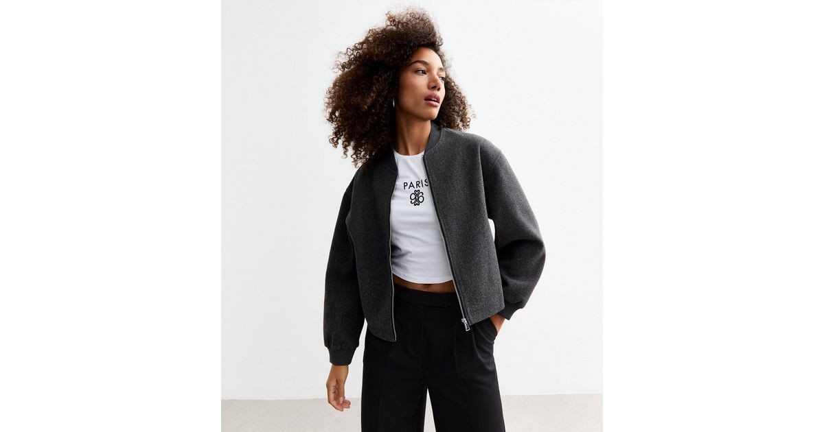 Grey Bomber Jacket  | New Look | New Look (UK)