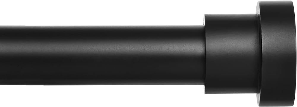 Briofox Black Curtain Rods for Windows 48 To 84 Inch-1 Inch Heavy Duty Adjustable Curtain Rod Wit... | Amazon (US)