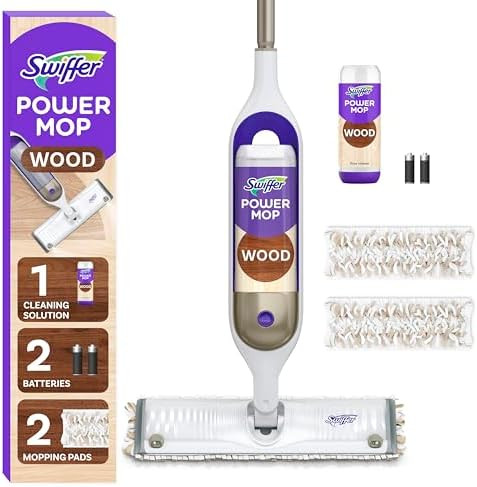 Swiffer Power Mop Wood, Hardwood Floor Cleaner for Mopping Home, Bathroom, Kitchen, All Purpose M... | Amazon (US)